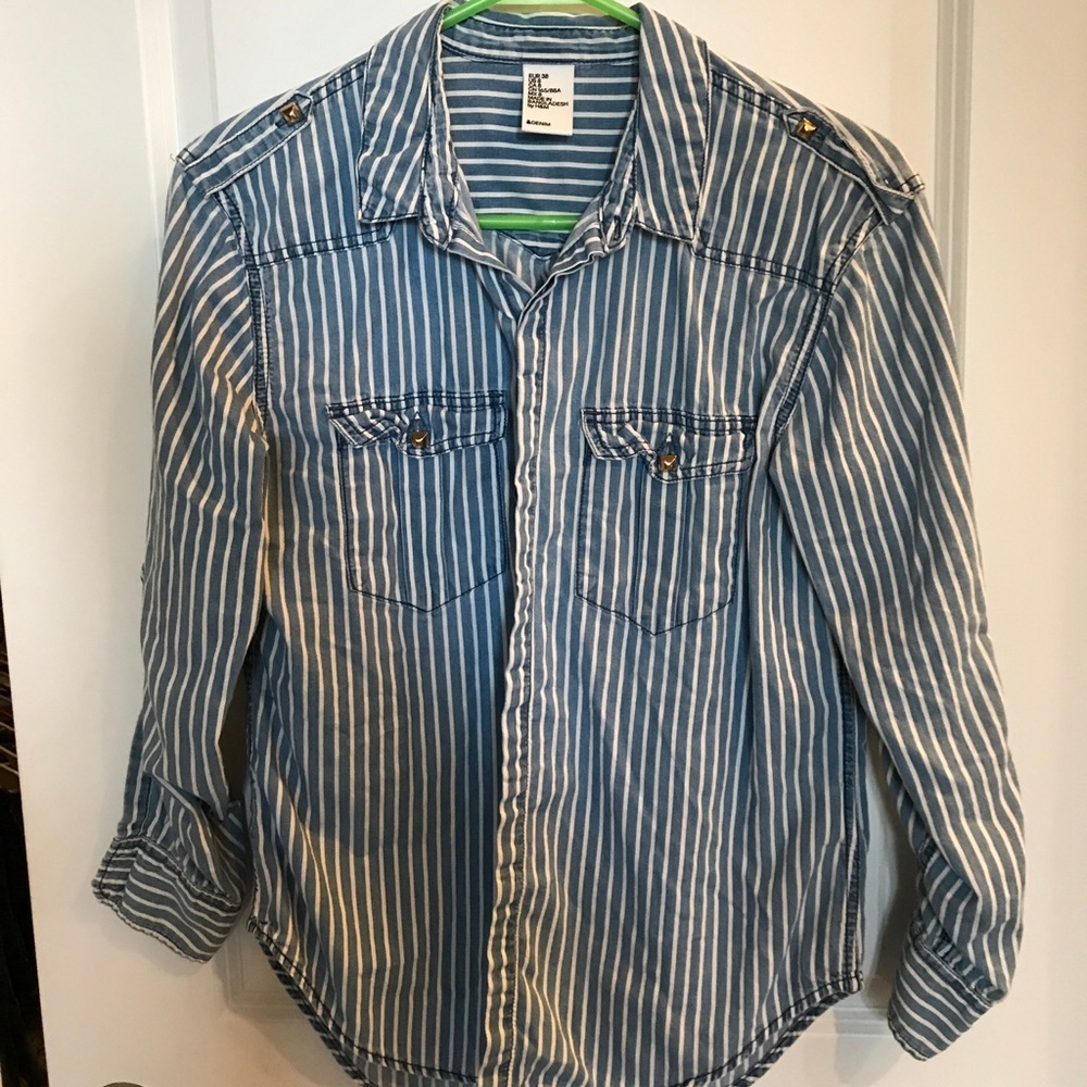 Stripped button down